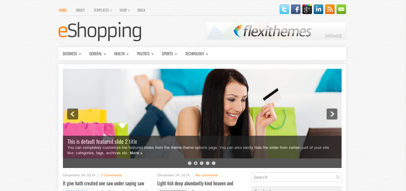 eShopping WordPress theme