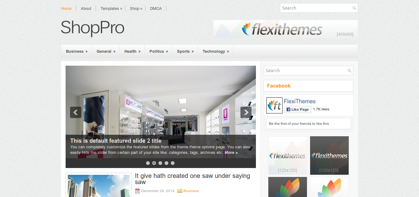 ShopPro WordPress theme