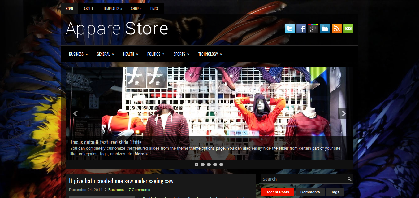 ApparelStore WordPress theme