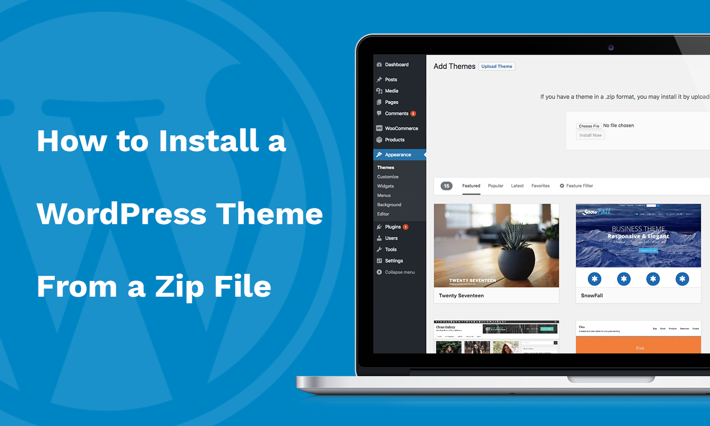 how to install theme wordpress zip