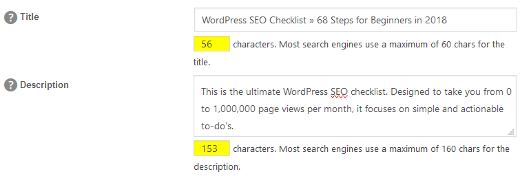 WordPress SEO: Meta Title and Meta Description Length